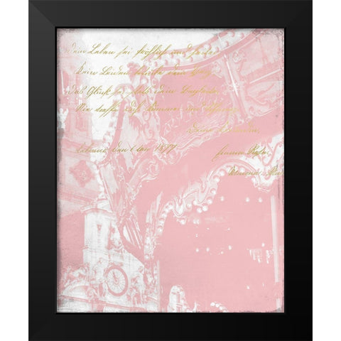 Paris in Pink 3 Black Modern Wood Framed Art Print by Kimberly, Allen