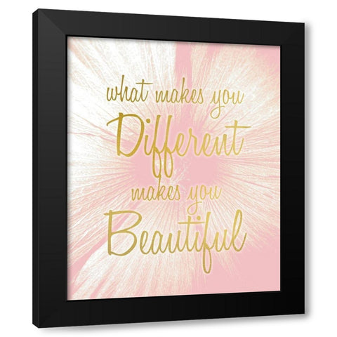 What makes you Beautiful Black Modern Wood Framed Art Print with Double Matting by Kimberly, Allen