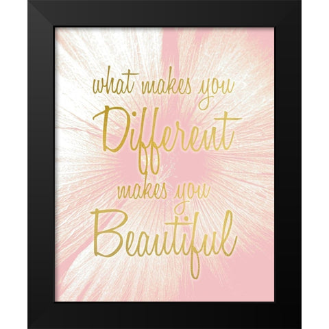 What makes you Beautiful Black Modern Wood Framed Art Print by Kimberly, Allen