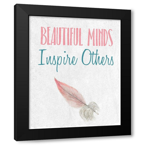 Inspire 1 Black Modern Wood Framed Art Print by Kimberly, Allen