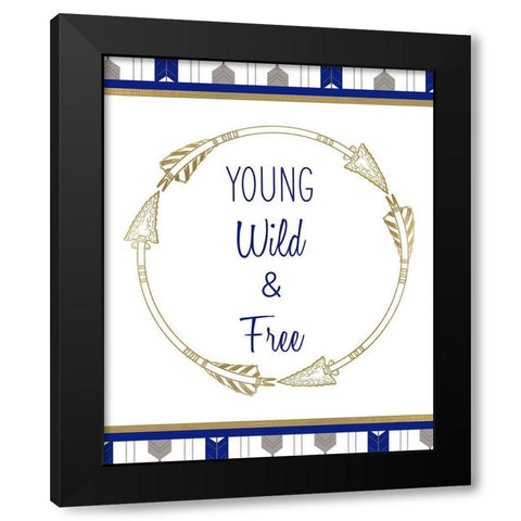 Indigo Dreamer 6 Black Modern Wood Framed Art Print with Double Matting by Kimberly, Allen