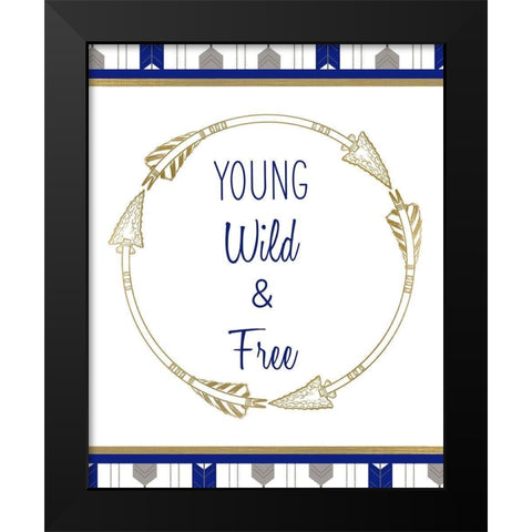 Indigo Dreamer 6 Black Modern Wood Framed Art Print by Kimberly, Allen