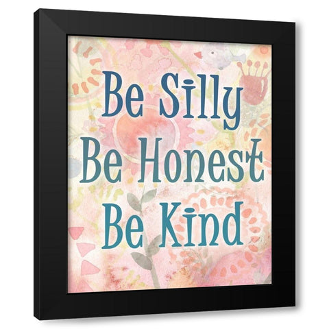 Be Silly Black Modern Wood Framed Art Print with Double Matting by Kimberly, Allen