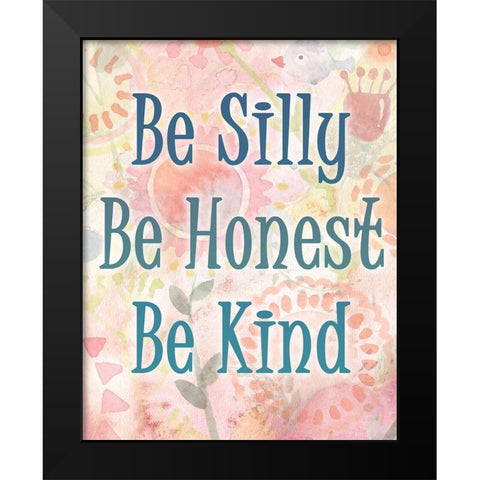 Be Silly Black Modern Wood Framed Art Print by Kimberly, Allen
