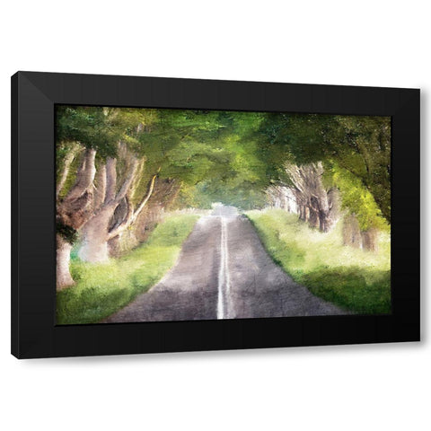 Road Trip Black Modern Wood Framed Art Print with Double Matting by Kimberly, Allen