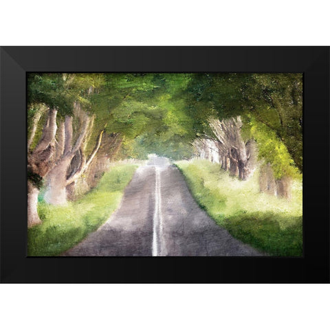 Road Trip Black Modern Wood Framed Art Print by Kimberly, Allen