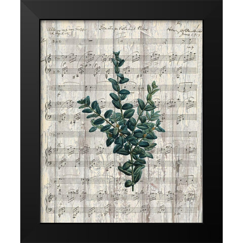 Musical Botanical 3 Black Modern Wood Framed Art Print by Kimberly, Allen