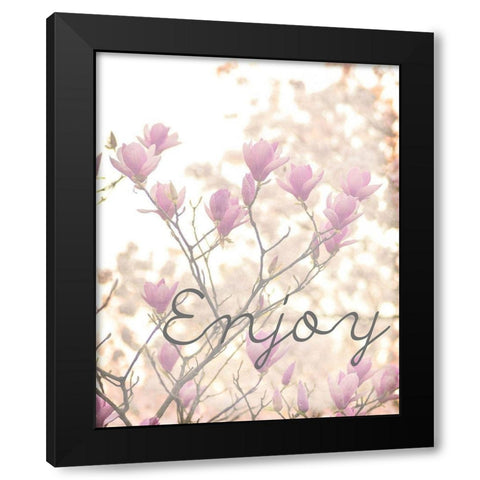 Cherry Blossoms 3 Black Modern Wood Framed Art Print by Kimberly, Allen