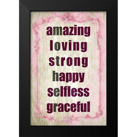 MOTHER Black Modern Wood Framed Art Print by Kimberly, Allen