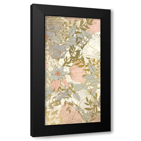 Carte Postale Blooms A Black Modern Wood Framed Art Print by Allen, Kimberly