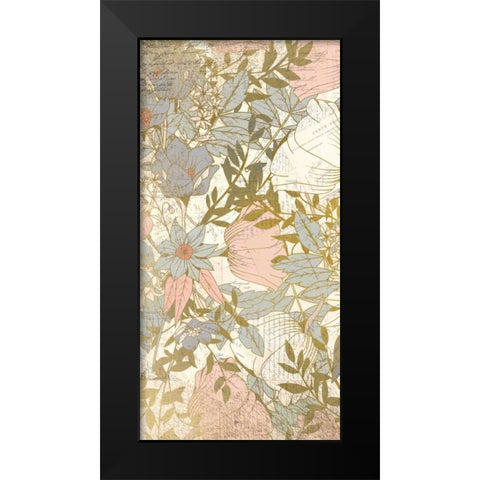 Carte Postale Blooms A Black Modern Wood Framed Art Print by Allen, Kimberly