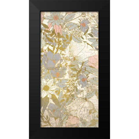 Carte Postale Blooms B Black Modern Wood Framed Art Print by Allen, Kimberly