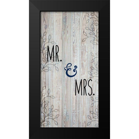 Mr and Mrs Black Modern Wood Framed Art Print by Allen, Kimberly