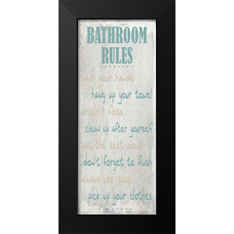 Stone Shell Rules  Black Modern Wood Framed Art Print by Allen, Kimberly