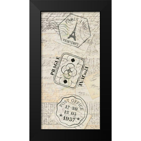 My Travels 2 Black Modern Wood Framed Art Print by Allen, Kimberly