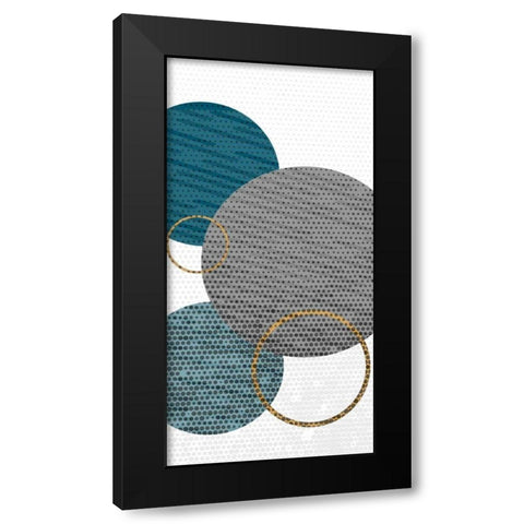 Circle Time B Black Modern Wood Framed Art Print with Double Matting by Allen, Kimberly