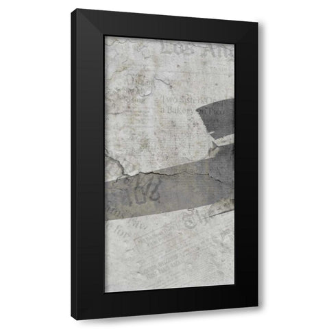 Newspaper Air Travel B Black Modern Wood Framed Art Print by Allen, Kimberly