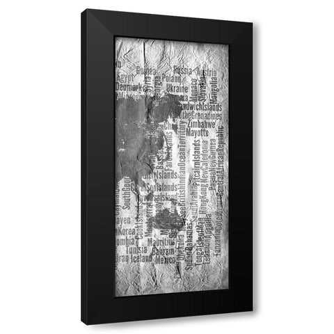 World Tryptich 3 Black Modern Wood Framed Art Print with Double Matting by Kimberly, Allen