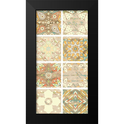 Panel of Tiles 2 Black Modern Wood Framed Art Print by Kimberly, Allen