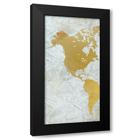 World A Black Modern Wood Framed Art Print by Kimberly, Allen