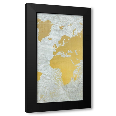 World B Black Modern Wood Framed Art Print by Kimberly, Allen