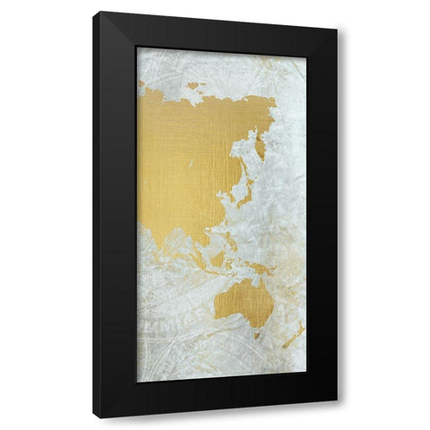 World C Black Modern Wood Framed Art Print by Kimberly, Allen