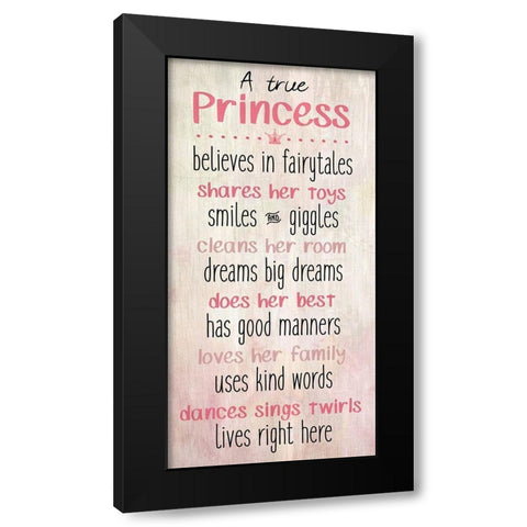 A True Princess Black Modern Wood Framed Art Print by Kimberly, Allen
