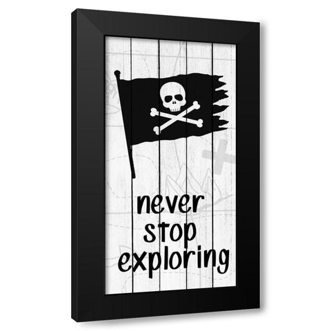 Roam 1 Black Modern Wood Framed Art Print with Double Matting by Kimberly, Allen
