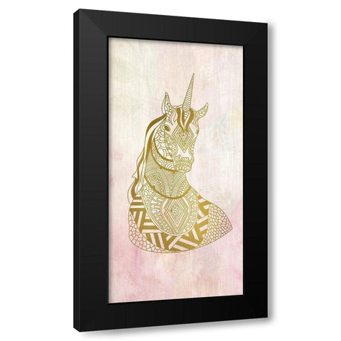 Unicorn Dreams 1 Black Modern Wood Framed Art Print by Kimberly, Allen