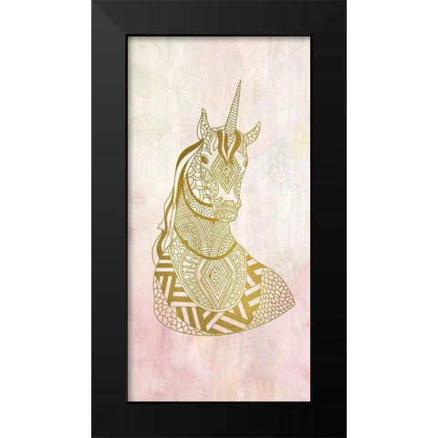 Unicorn Dreams 1 Black Modern Wood Framed Art Print by Kimberly, Allen