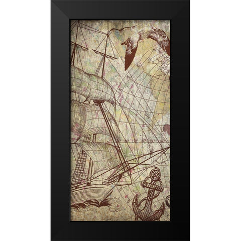 Coastal Exploration Black Modern Wood Framed Art Print by Kimberly, Allen