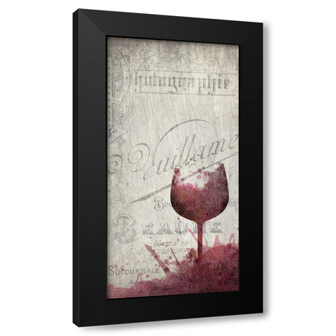 Splashes of Wine Black Modern Wood Framed Art Print by Kimberly, Allen