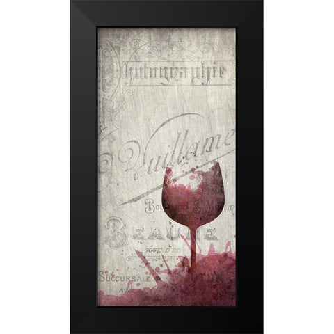 Splashes of Wine Black Modern Wood Framed Art Print by Kimberly, Allen
