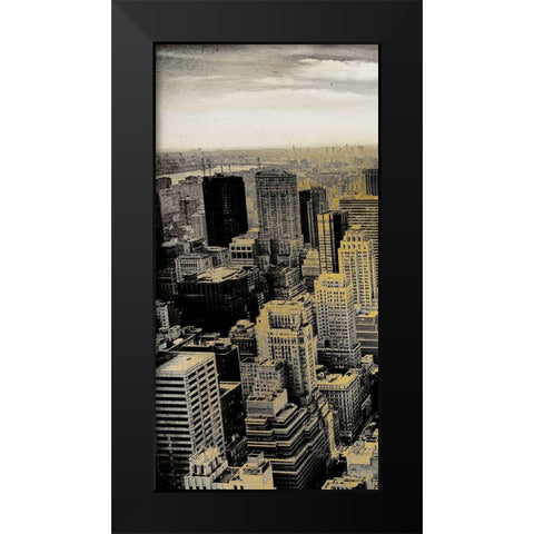 Manhattan A Black Modern Wood Framed Art Print by Kimberly, Allen