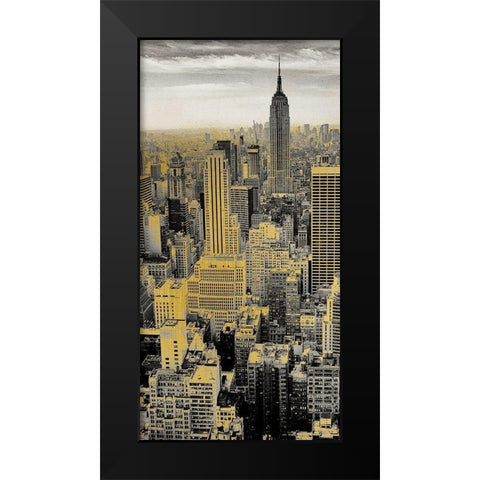 Manhattan B Black Modern Wood Framed Art Print by Kimberly, Allen