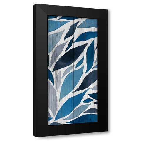 Indigo Leaves 2 Black Modern Wood Framed Art Print by Allen, Kimberly