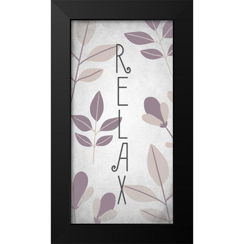 Relax 1 Black Modern Wood Framed Art Print by Kimberly, Allen