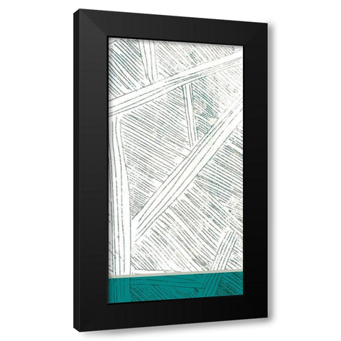 Teal Lined 2 Black Modern Wood Framed Art Print by Allen, Kimberly
