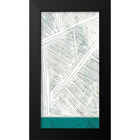 Teal Lined 2 Black Modern Wood Framed Art Print by Allen, Kimberly