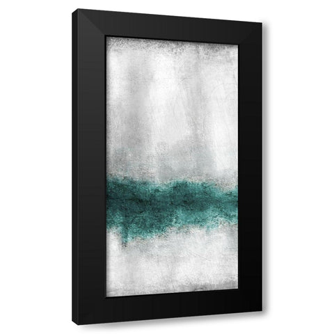 Teal Tones Panel A Black Modern Wood Framed Art Print by Allen, Kimberly