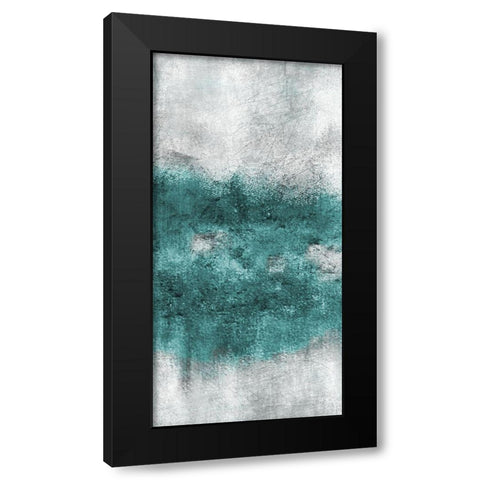 Teal Tones Panel C Black Modern Wood Framed Art Print by Allen, Kimberly