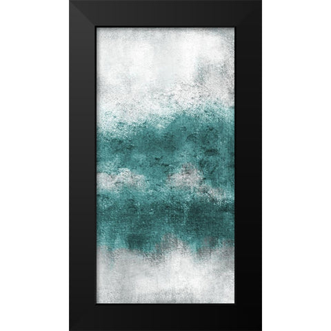 Teal Tones Panel D Black Modern Wood Framed Art Print by Allen, Kimberly