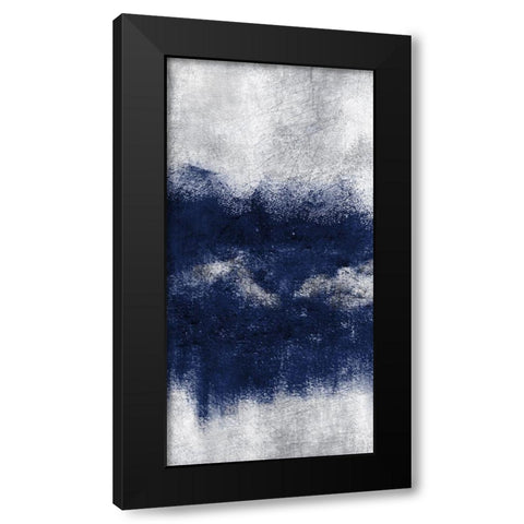 Indigo Tones Panel C Black Modern Wood Framed Art Print with Double Matting by Allen, Kimberly