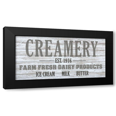 Creamery Black Modern Wood Framed Art Print with Double Matting by Kimberly, Allen