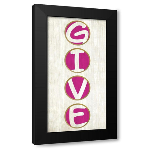 Give Thanks 1 Black Modern Wood Framed Art Print with Double Matting by Kimberly, Allen