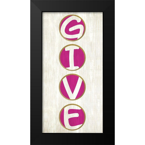 Give Thanks 1 Black Modern Wood Framed Art Print by Kimberly, Allen