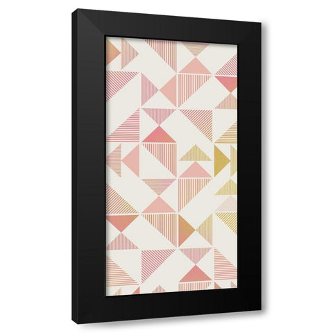 Triangle Panel 1 Black Modern Wood Framed Art Print by Kimberly, Allen