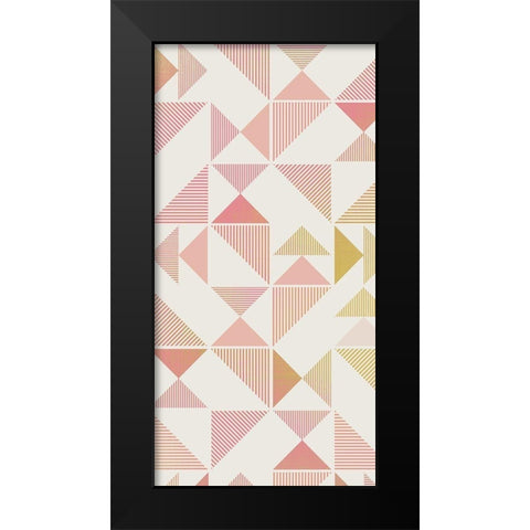 Triangle Panel 1 Black Modern Wood Framed Art Print by Kimberly, Allen