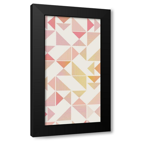 Triangle Panel 2 Black Modern Wood Framed Art Print with Double Matting by Kimberly, Allen