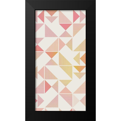 Triangle Panel 2 Black Modern Wood Framed Art Print by Kimberly, Allen